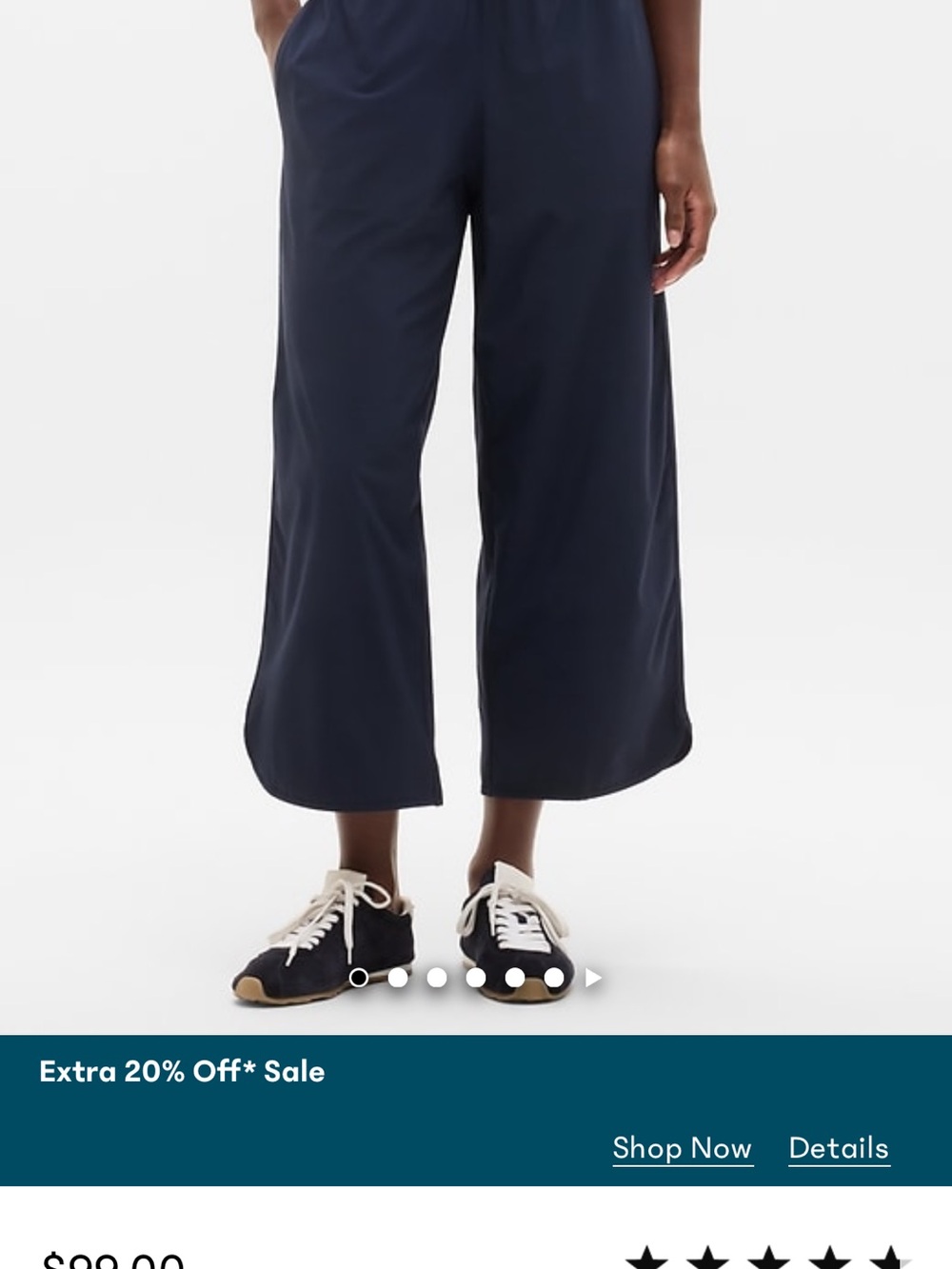 Athleta: Journey Crop Pant - Navy, Petite Large
